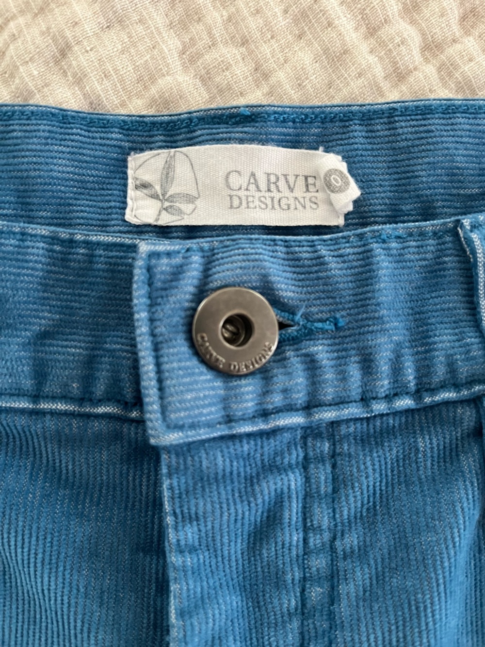 Carve Designs Royal Blue Oahu 4” Cord Short - Picture 5 of 8